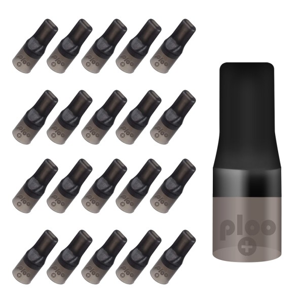 プルプラ 電子タバコ用 マウスピース ブラック 20個セット