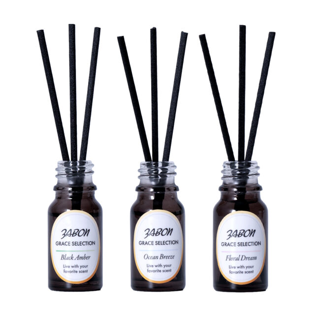 プルプラ ZABON ミニリードディフューザー GRACE SELECTION 3本セット 10ml